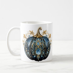 Caneca De Café Bela abelha azul e abóbora dourada