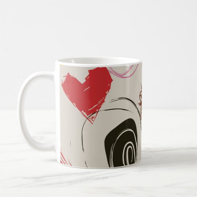 Caneca De Café Bela Abstrato de Coffee (Esquerda)