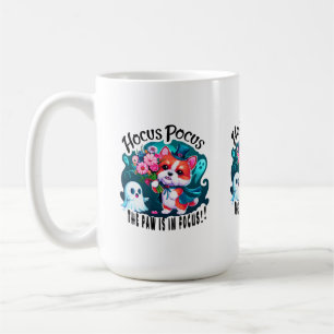 Caneca De Café Bela Arte do Halloween Corgi: Hocus Pocus Theme De