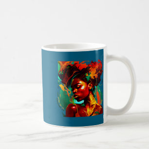 Caneca De Café Bela arte negra mulher afro-americana