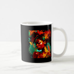 Caneca De Café Bela arte negra mulher afro-americana