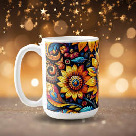 Caneca De Café Bela Arte Sunflower