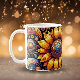 Caneca De Café Bela Arte Sunflower