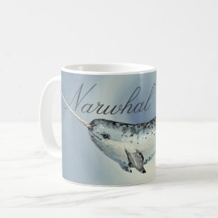 Caneca De Café Bela Baleia Narral, Monodon Monoceros