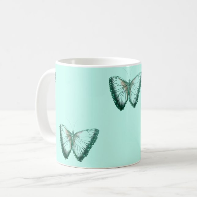Caneca De Café Bela Borboleta (Frente Esquerda)