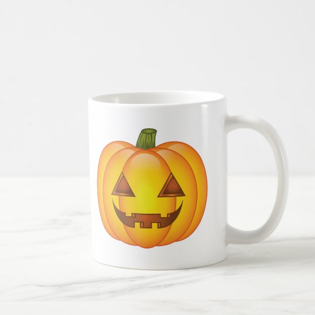 Caneca De Café Bela Cartoon Halloween Jack O’Lantern Pumpkins (Direita)