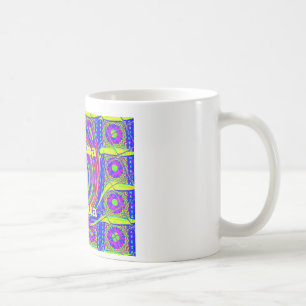 Caneca De Café Bela Cor Colorida Espiral Vetor Geométrico