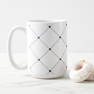 Caneca De Café Bela design, simples, pontos pretos elegantes, can