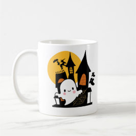 Caneca De Café Bela e Espantarosa Cama Clássica Fantasma
