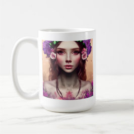 Caneca De Café Bela encantadora personalizada Fantasia Arte AI