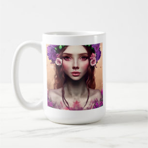 Caneca De Café Bela encantadora personalizada Fantasia Arte AI