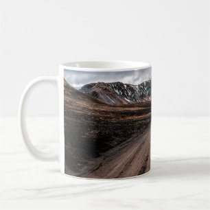 Caneca De Café Bela estrada de poeira de cascalho Landmanalaugar