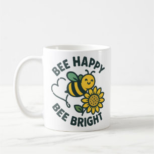 Caneca De Café Bela Fria Feliz Girassol Brilhante