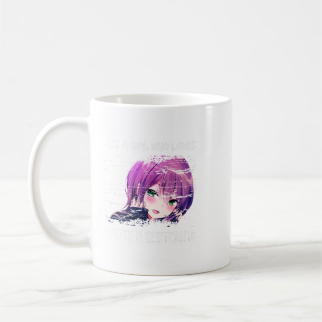 Caneca De Café Bela garota que ama anime e esboça (Esquerda)