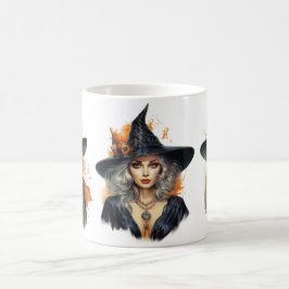 Caneca De Café Bela Halloween Bruxa Spooky Season