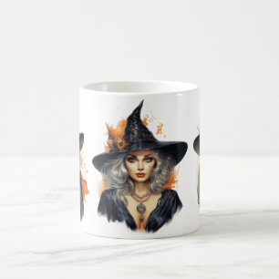 Caneca De Café Bela Halloween Bruxa Spooky Season
