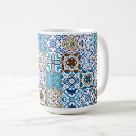 Caneca De Café 🤩 bela mistura de Azulejos
