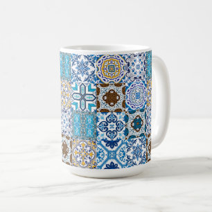 Caneca De Café 🤩 bela mistura de Azulejos