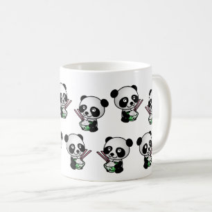 Caneca De Café Bela Panda Comendo Arroz Animais Selvagens