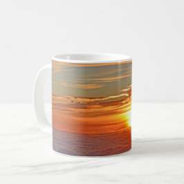 Caneca De Café Bela Panorama do Pôr do Sol no Oceano