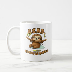 Caneca De Café Bela Preguiça ASAP � Tão Lento Quanto Possível Cam