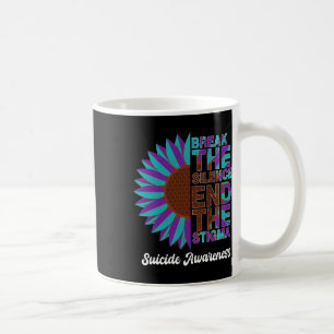 Caneca De Café Bela prevenção suicida Sensibilização Girassol W