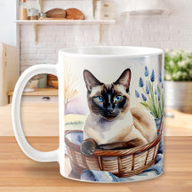 Bela Raça de Gato Siamês de Estimação Arte Felina