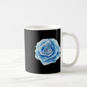 Caneca De Café Bela Rosa Azul Única em Ioga de Academia em Aquare