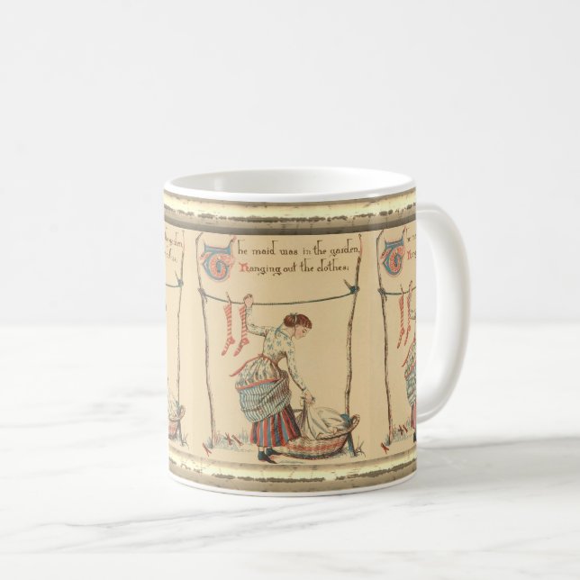Caneca De Café Bela Senhora Vintage (Frente Esquerda)