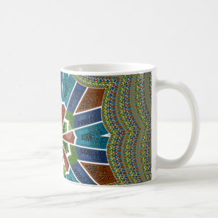 Caneca De Café Bela Tendência Têxtil Asiático Design Impressão
