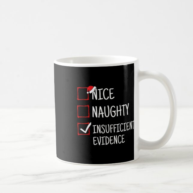 Caneca De Café Bela Vergonha Prova Insuficiente Feliz Natal (Direita)