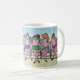 Caneca De Café Belas praias balneares de meia idade Mugs de café