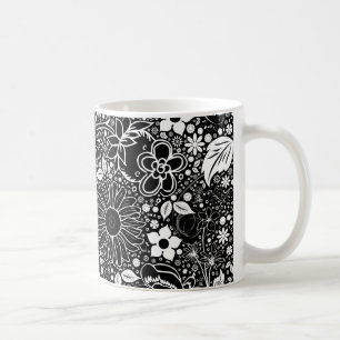Caneca De Café Beleza Botânica Black n White Coffee Mug
