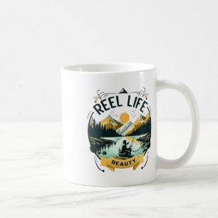 Caneca De Café Beleza da Vida Real Pescador Engraçado Amante da P