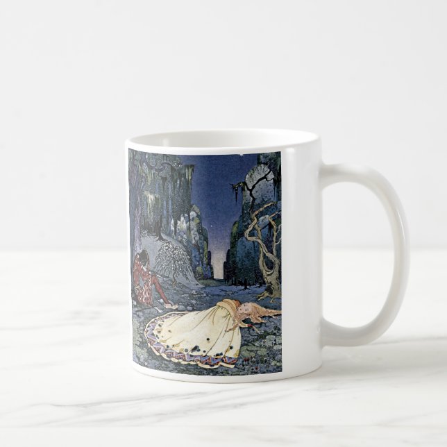 Caneca De Café Beleza Dormindo Princesa Vintage Magic Romance (Direita)