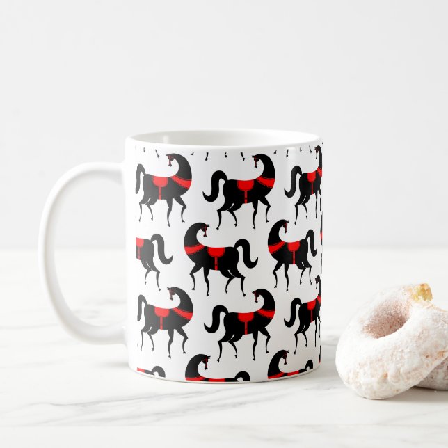 Caneca De Café beleza dos cavalos, Presente para Amantes de Caval (Com Donut)