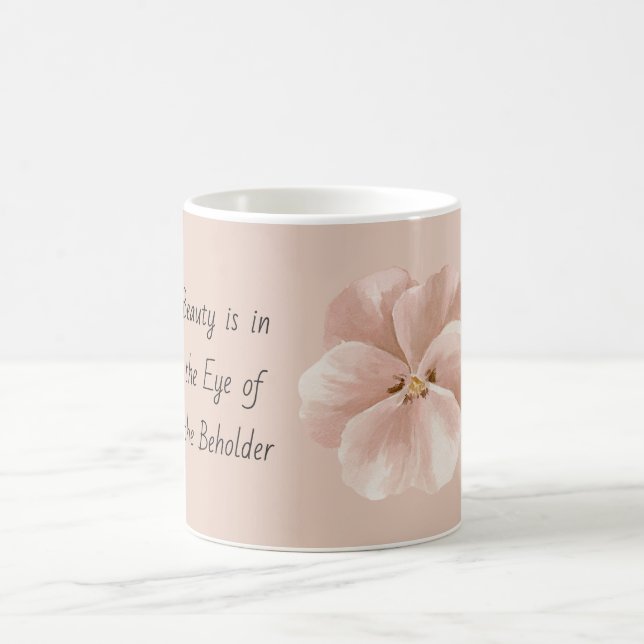 Caneca De Café Beleza Flor Rosa Olhar do Observador (Centro)