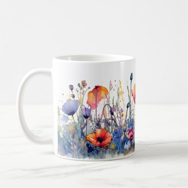 Caneca De Café Beleza floral (Esquerda)