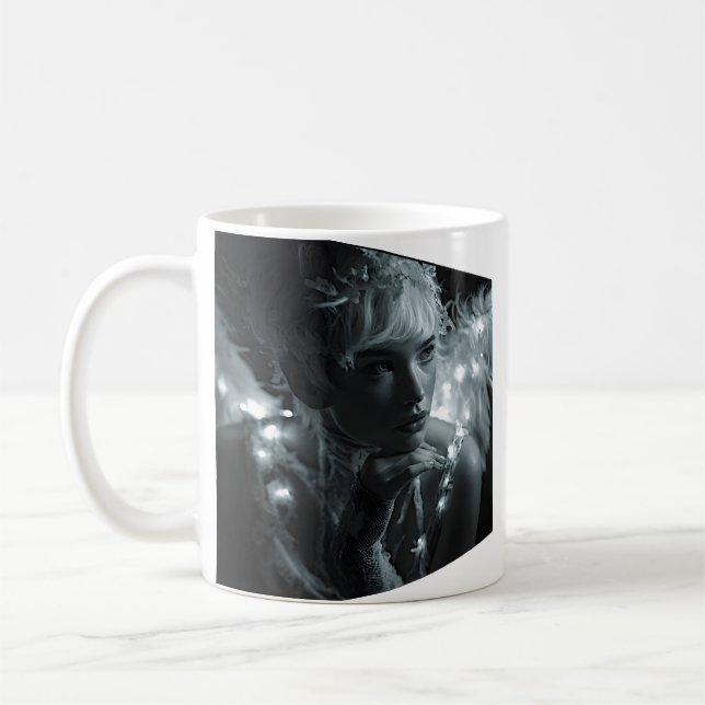 Caneca De Café Beleza Monocromática (Esquerda)