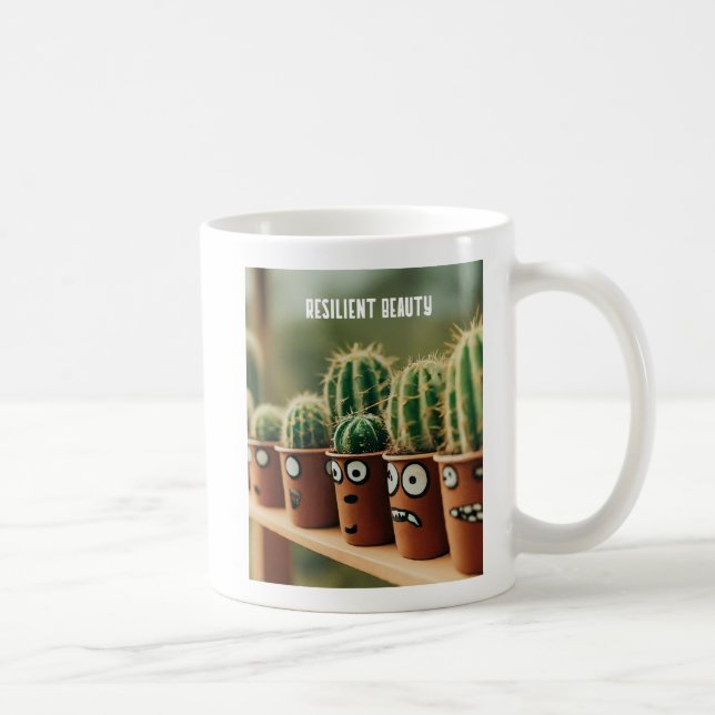 Caneca De Café Beleza Resiliente Cactus Gift Mug (Direita)