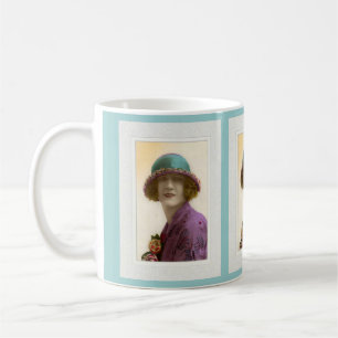 Caneca De Café Beleza vitoriana nesse vestido teal roxo