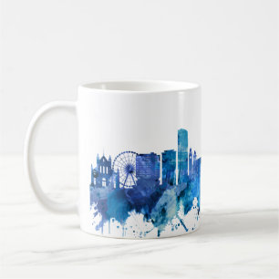 Caneca De Café Belfast Norte Ireland Skyline Blue