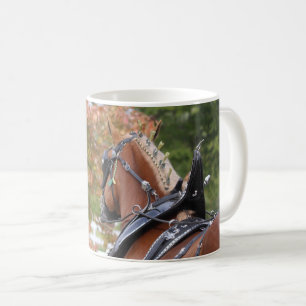 Caneca De Café Belga Draft Horse in harness mug
