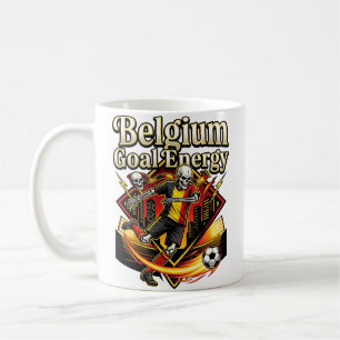 Caneca De Café Bélgica Gol Energia Esqueleto Atacante Nações Negr