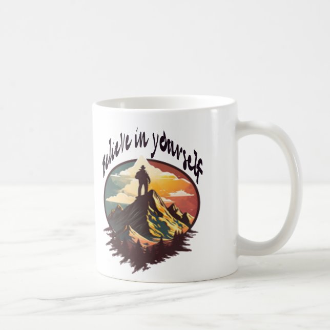 Caneca De Café Believe in Yourself – Adventure Mountain Mug (Direita)