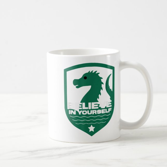 Caneca De Café Believe In Yourself Funny Motivational Loch Ness M (Direita)