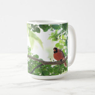 Caneca De Café Belíssimo cardeal em árvore de murta de crepe,