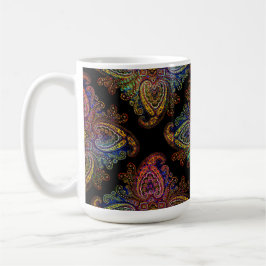 Caneca De Café BELÍSSIMO PAISLEY em Preto