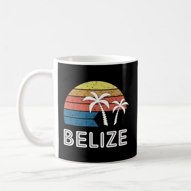 Caneca De Café Belize Para Férias Do Belize (Esquerda)