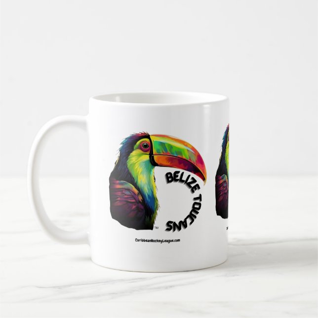 Caneca De Café Belize Toucans - CaribbeanHockeyLeague.com (Esquerda)